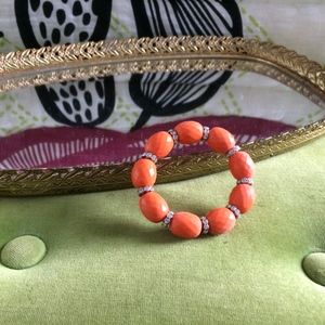Orange Need with rhinestone bracelet